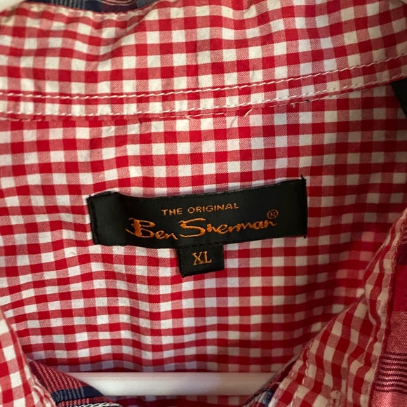Ben Sherman Red and White Gingham Shirt - Picture 1 of 9